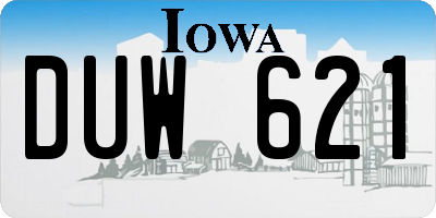 IA license plate DUW621