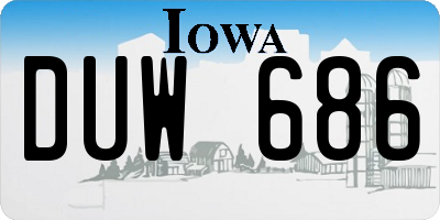 IA license plate DUW686