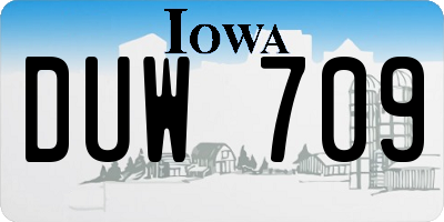 IA license plate DUW709