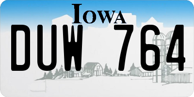 IA license plate DUW764