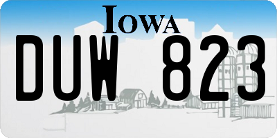 IA license plate DUW823