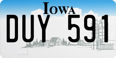 IA license plate DUY591