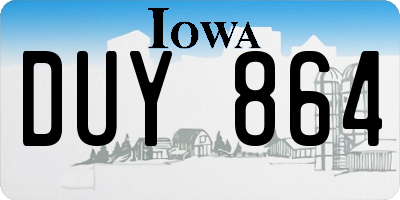 IA license plate DUY864