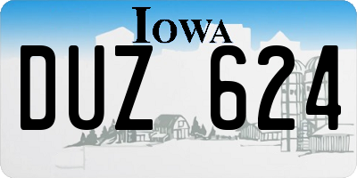 IA license plate DUZ624