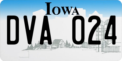 IA license plate DVA024