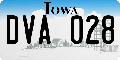 IA license plate DVA028