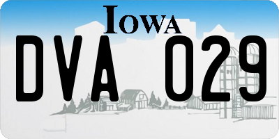 IA license plate DVA029