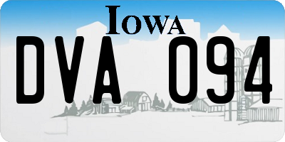 IA license plate DVA094