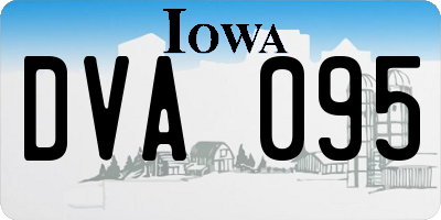 IA license plate DVA095