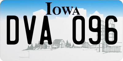 IA license plate DVA096