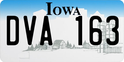 IA license plate DVA163