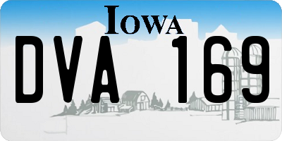 IA license plate DVA169