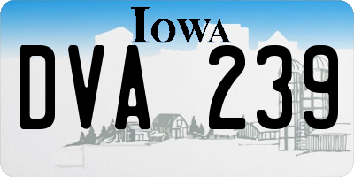 IA license plate DVA239