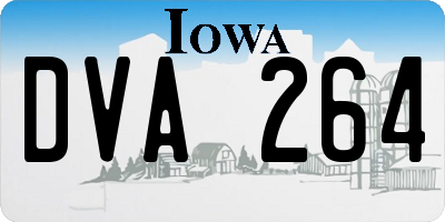 IA license plate DVA264
