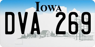 IA license plate DVA269