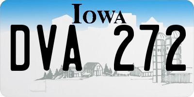IA license plate DVA272