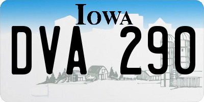 IA license plate DVA290