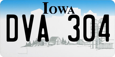 IA license plate DVA304