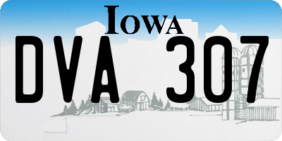 IA license plate DVA307
