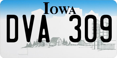 IA license plate DVA309