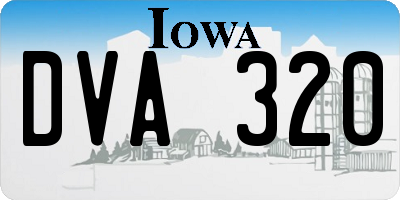 IA license plate DVA320