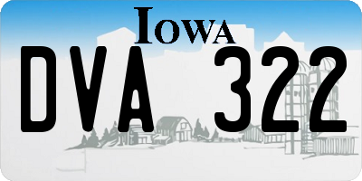 IA license plate DVA322