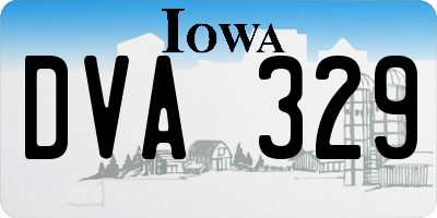IA license plate DVA329