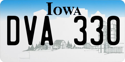 IA license plate DVA330