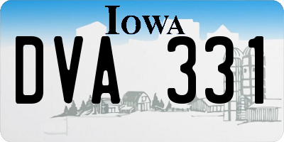 IA license plate DVA331
