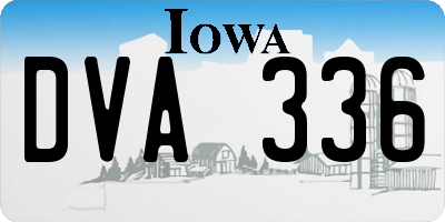 IA license plate DVA336