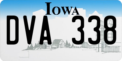 IA license plate DVA338