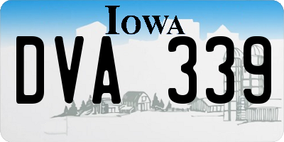 IA license plate DVA339
