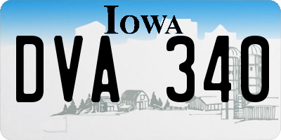 IA license plate DVA340