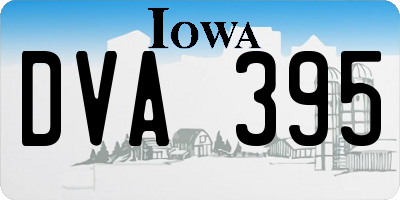 IA license plate DVA395