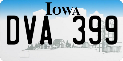 IA license plate DVA399