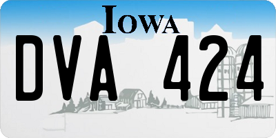 IA license plate DVA424
