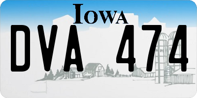 IA license plate DVA474