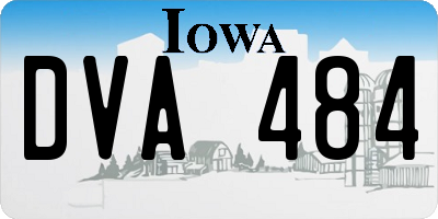 IA license plate DVA484