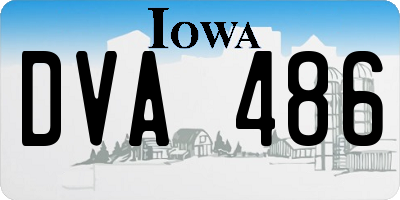 IA license plate DVA486
