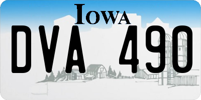 IA license plate DVA490