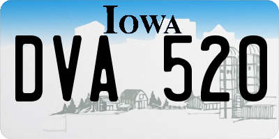 IA license plate DVA520