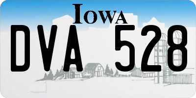 IA license plate DVA528