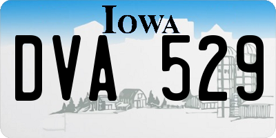 IA license plate DVA529