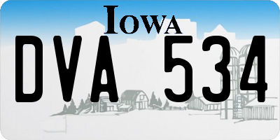 IA license plate DVA534