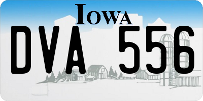 IA license plate DVA556
