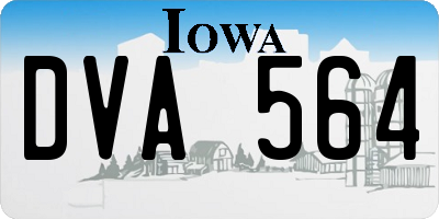 IA license plate DVA564