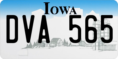 IA license plate DVA565