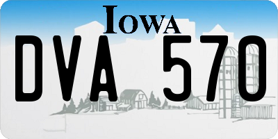 IA license plate DVA570