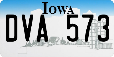 IA license plate DVA573