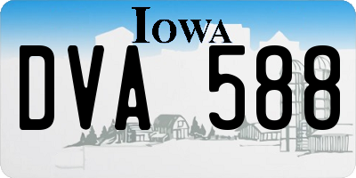 IA license plate DVA588